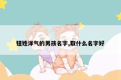 钮姓洋气的男孩名字,取什么名字好