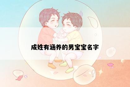 成姓有涵养的男宝宝名字